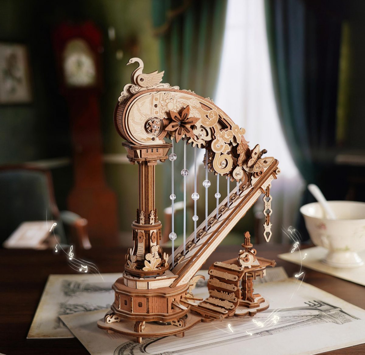 ROKR Zauberharfe - Holzspieluhr-Modell - AMK71 – Bild 3