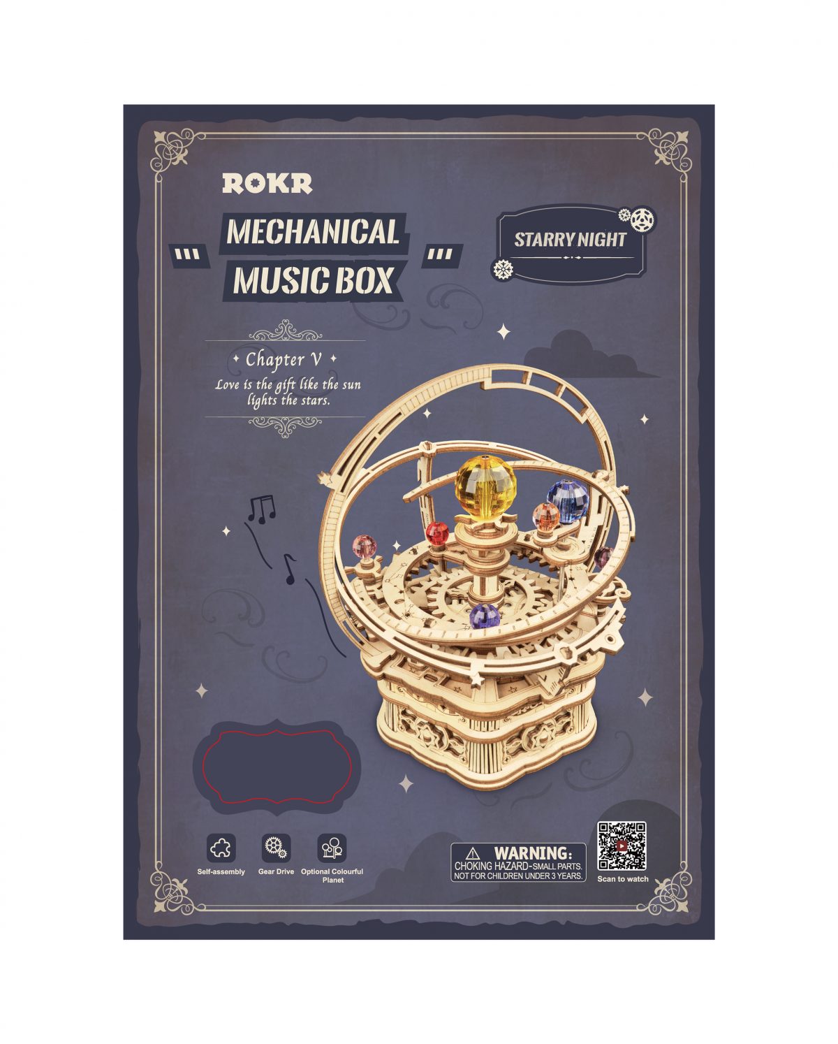 ROKR Sternennacht Mechanische Spieluhr 3D Holzpuzzle - AMK51 – Bild 6