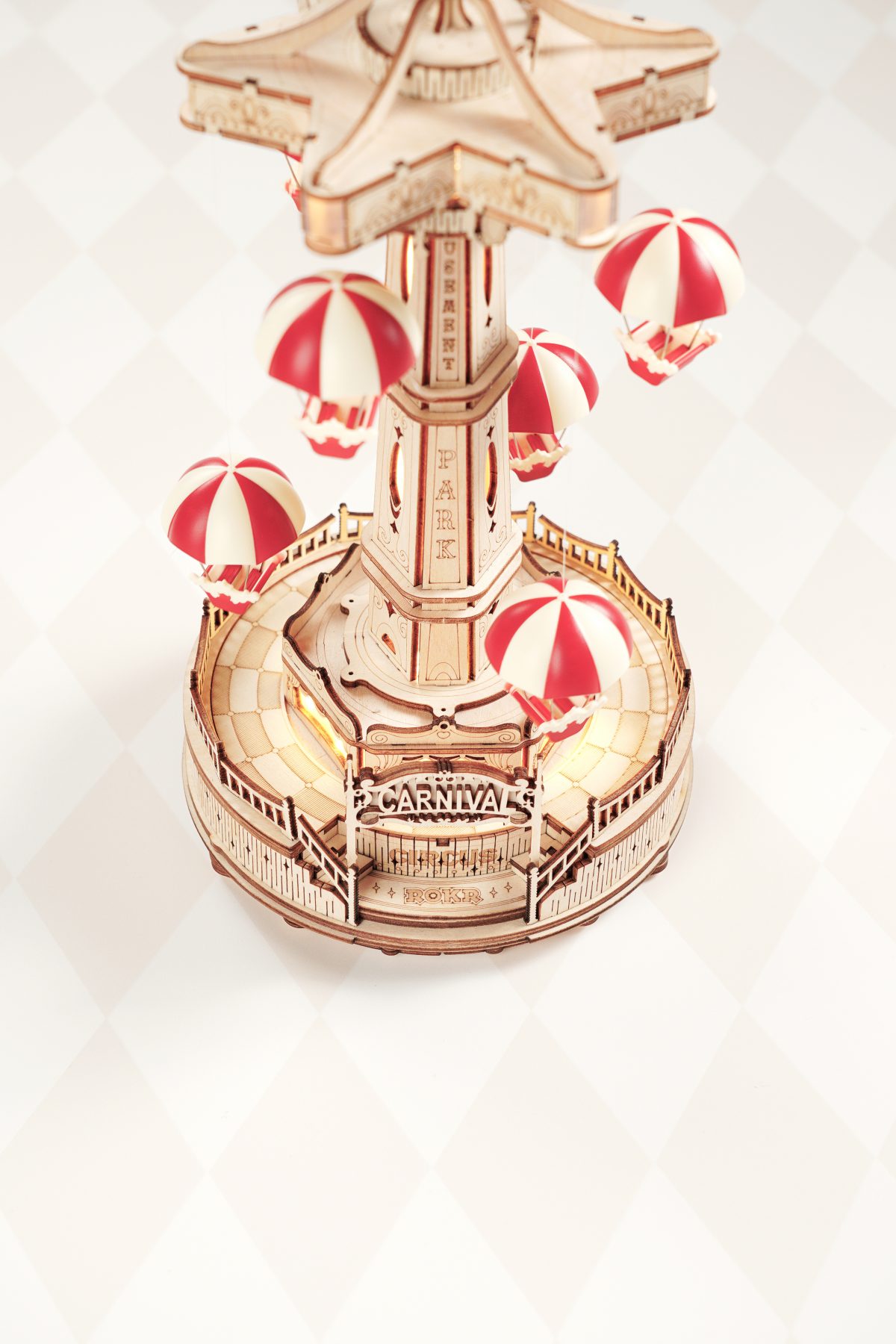 ROKR Fallschirmturm DIY Musikbox 3D Holzpuzzle - EA01 – Bild 3