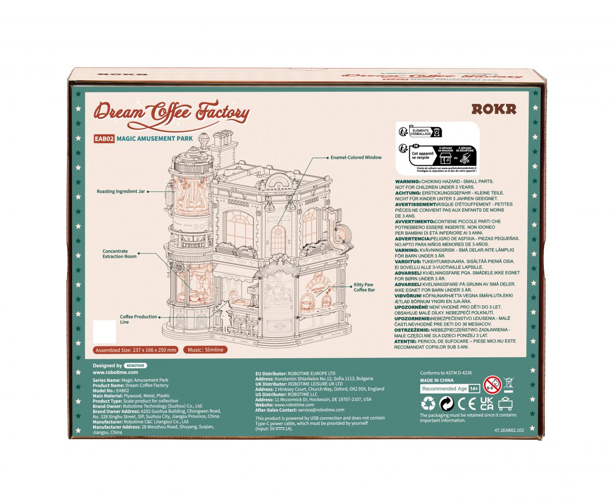 ROKR Dream Coffee Factory Holzspieluhr Modell - EAB02 – Bild 10