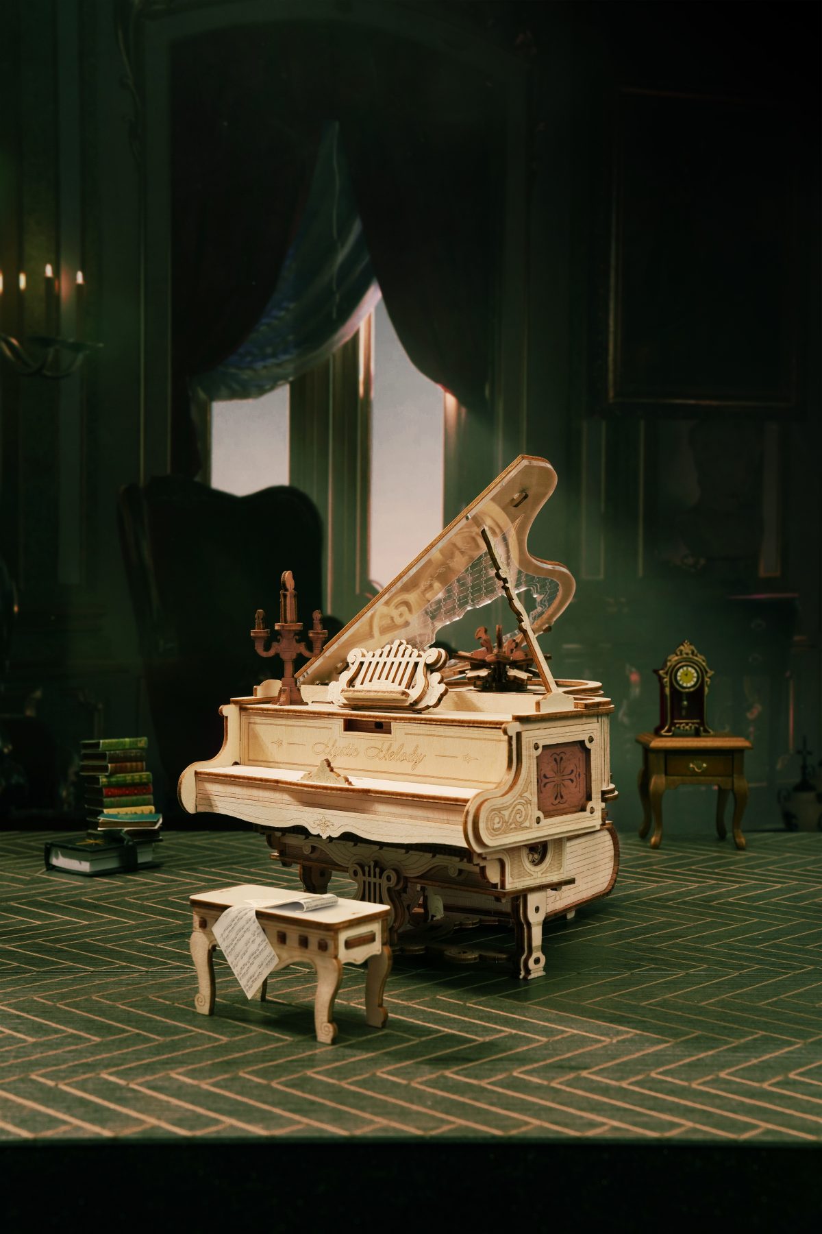 ROKR Magic Piano Mechanische Musikbox 3D Holzpuzzle - AMK81 – Bild 3