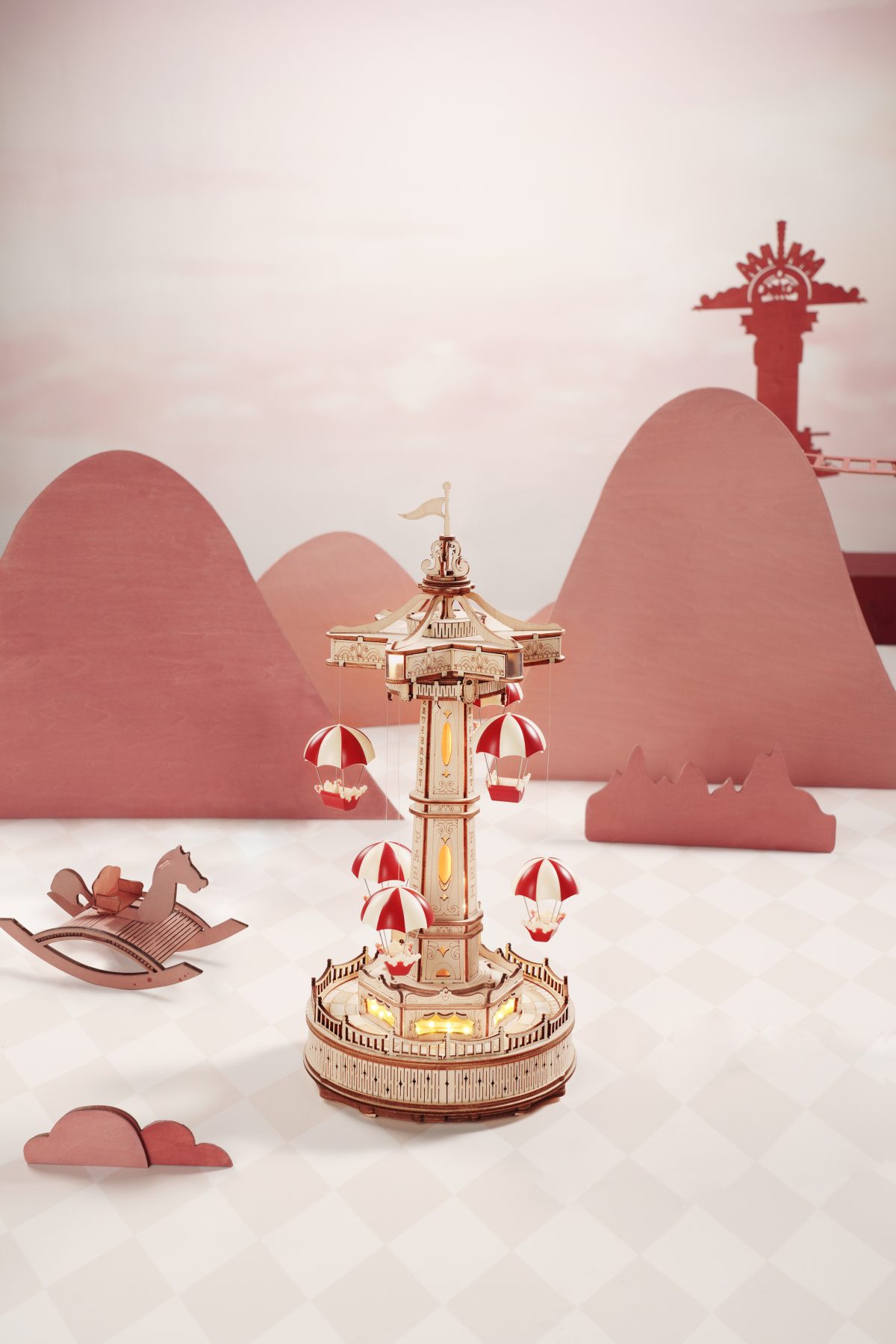 ROKR Fallschirmturm DIY Musikbox 3D Holzpuzzle - EA01 – Bild 2